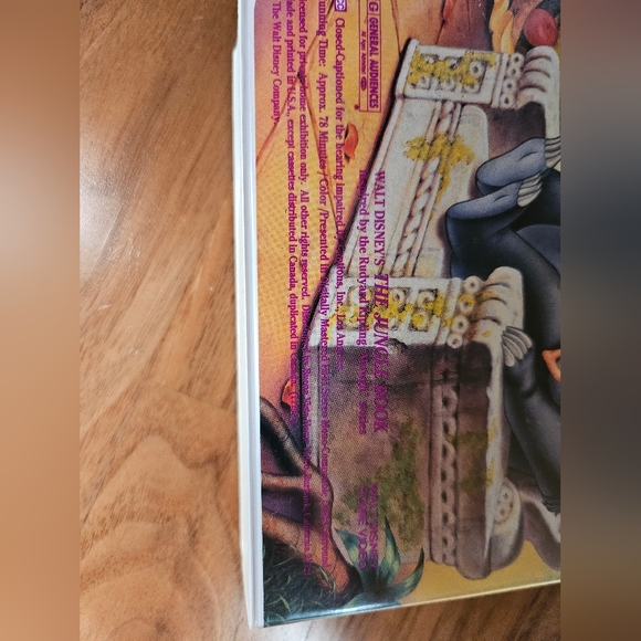 RARE/MINT CONDITON - Disney's "The Jungle Book" Black Diamond Classics VHS 1122 - Picture 6 of 12